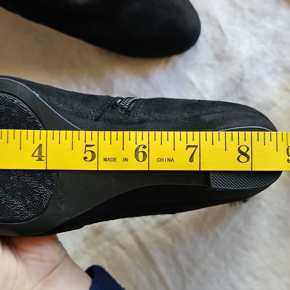 Impo Glema Black Faux Suede Fur Lining Ankle Booties Size 6M - Picture 15 of 16